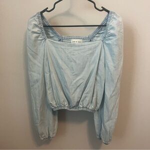 Anthropologie Light Blue Women's Top